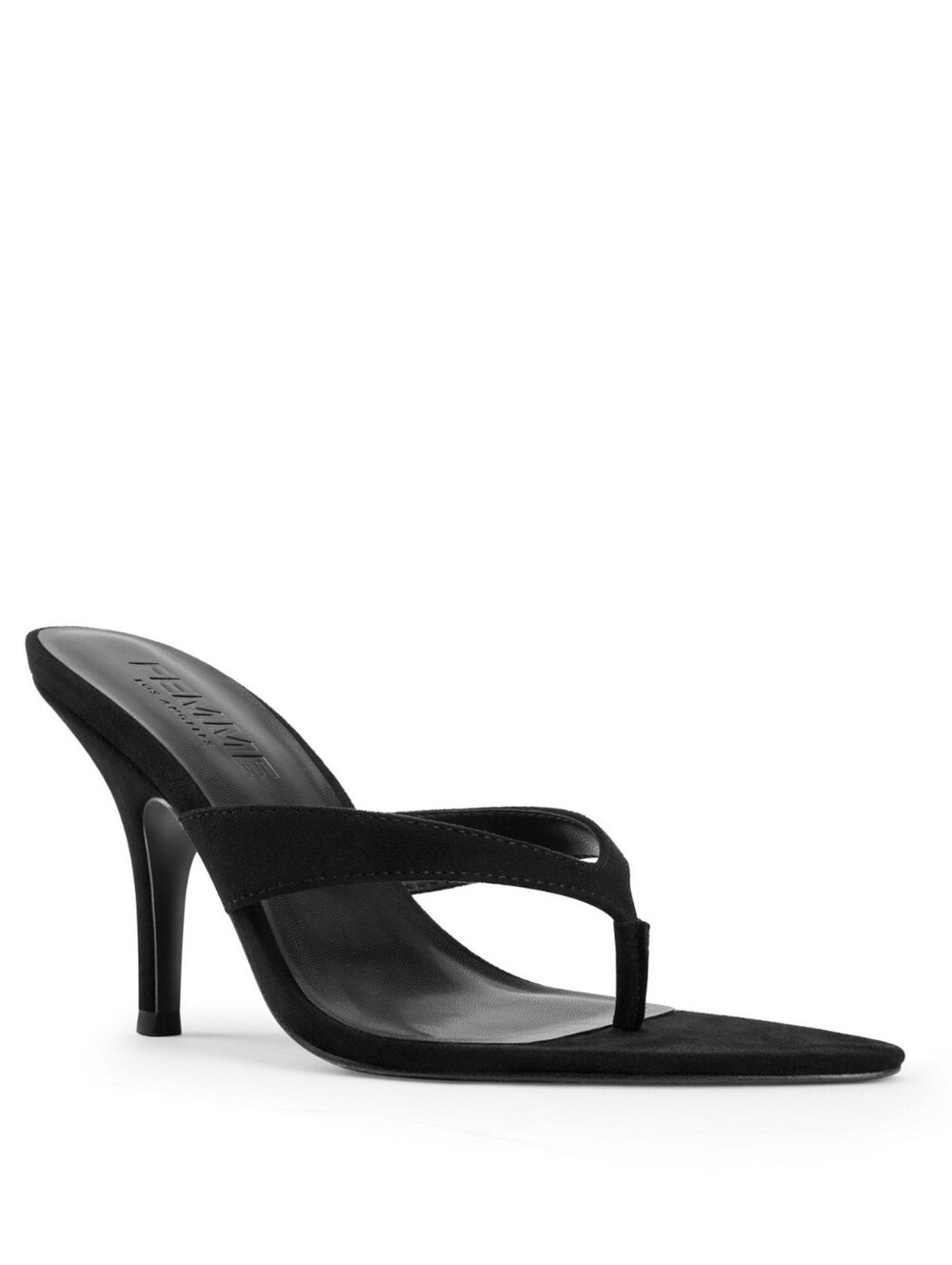 FEMME Los Angeles Tokyo Pointed Toe Thong Sandal In Noir EU 40 US 10 Org $199